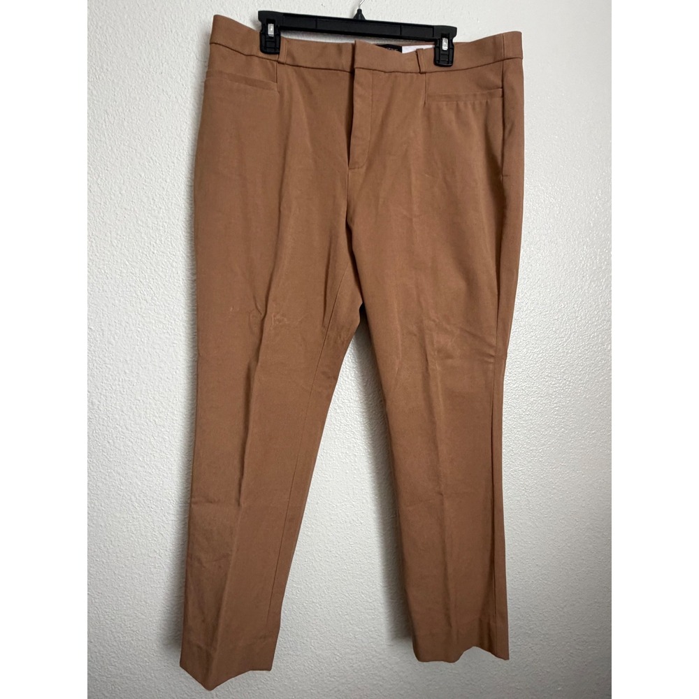 Banana Republic Sloan Curvy Fit‎ Pants Camel Tan Size 16 Stretch Dress Trousers